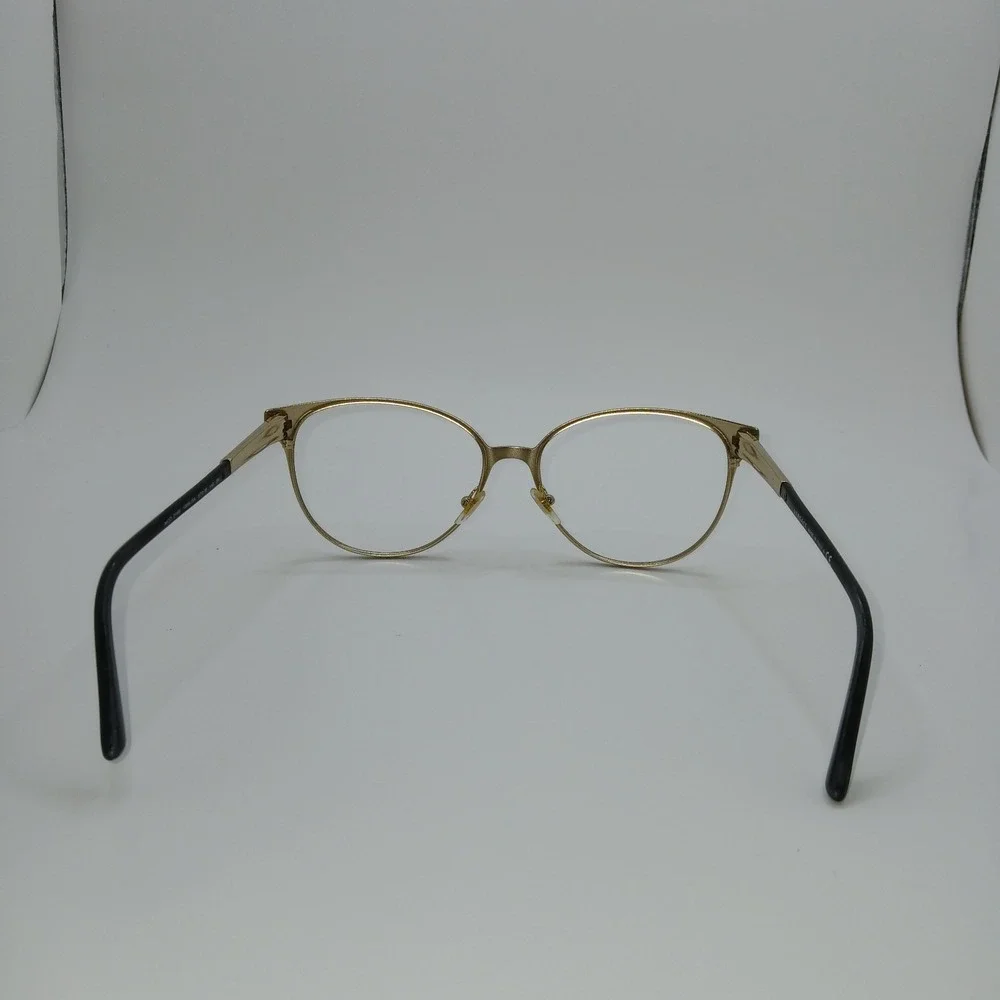 Versace 2168 1366/5A Unisex Eyeglasses Frame Black Gold Full Rim 57-16-140 mm